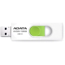 USB-флешка ADATA 128GB UV320 USB 3.1 White/Green (AUV320-128G-RWHGN): Стандарт USB USB 3.1