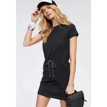 Платье KangaROOS 569584 38 черное повседневное короткое мини: Состав Хлопок, Полиэстер