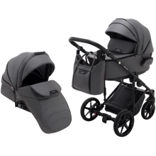 Коляска 2 в 1 Adamex Porto Light Экокожа SA-4 темно-серая (625715): Тип коляски Универсальная коляска (2-в-1)