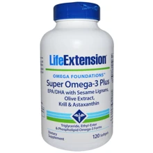 Life Extension Omega Foundations Super Omega-3 Plus 120 Softgels Супер Омега-3 плюс: Тип Омега 3