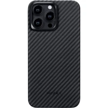 Чехол для iPhone Pitaka MagEZ Case 4 Twill 1500D Black/Grey (KI1501P) for iPhone 15 Pro: Цвет черный