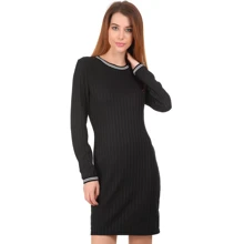 Платье H&M 4062644 48 черное повседневное до середины бедра: Состав Вискоза, Полиэстер, Эластан