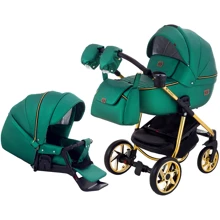 Коляска 2 в 1 Adamex Hybryd Plus Polar (Gold) Кожа 100% Y216А зеленый перламутр (623955): Тип коляски универсальная коляска (2-в-1)