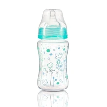 Пляшка BabyOno антиколікова з широким отвором 240 мл 0м+ (403): Матеріал пластик