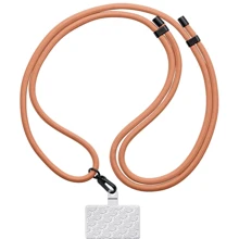 Ремешок для смартфона ArmorStandart Rope Black Peach with Clear holder (ARM76097): Цвет оранжевый