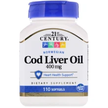 21st Century Norwegian Cod Liver Oil, 110 Sgels: Тип Омега 3