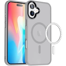 Чохол для iPhone Mobile Case TPU+PC Metal Buttons with MagSafe Colorful Grey для iPhone 16 Plus: Колір серый