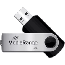 USB-флешка MediaRange 16GB USB 2.0 Black/Silver (MR910): Стандарт USB USB 2.0