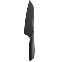 Нож Fiskars Santoku Edge поварской азиатский 17 см Black (1003097): Лезвие нержавеющая сталь