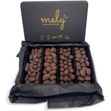 Конфеты MELY Sugar Free Chocolate Covered Mixed Fruit (date, apricot, walnut, fig) Metal Box 400 g (8682759691689): Вес, г 400