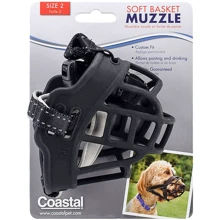 Намордник Coastal Soft Basket Muzzle силиконовый для собак р. 2 черный (01365_BLK02): Производитель Coastal