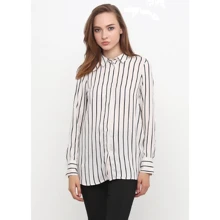 Блуза H&M 4781255 44 белая с длинным рукавом: Сезон Демисезон