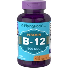 Piping Rock Vitamin B-12, 500 mcg, 200 Tablets: Тип Витамин B