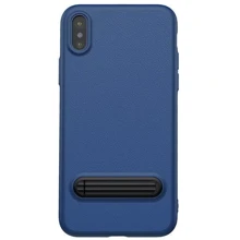 Чехол для iPhone Baseus Happy Watching Supporting Royal Blue (WIAPIPH8-LS15) for iPhone X/iPhone Xs: Цвет синий