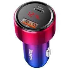 Зарядное устройство Baseus Car Charger USB+USB-C Magic 45W Red (CCMLC20C-09): Особенности Быстрая зарядка, Power Delivery (PD), USB-C