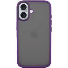 Чехол для iPhone Mobile Case TPU+PC Metal Buttons Dark Purple for iPhone 16: Цвет фиолетовый