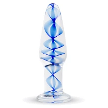 Стеклянная анальная пробка с внутренней спиралью Gildo Glass Buttplug No. 23: Для кого Унисекс