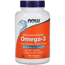 Now Foods Omega-3, Molecularly Distilled, 180 Softgels (NOW-01657): Тип Омега 3