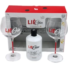 Джин Lie Original в подарочной упаковке + 2 стакана 43% 0.5 л (EV5413214100384): Объем, л 0.5