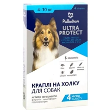 Капли на холку Palladium от блох и клещей для собак Ultra Protect весом от 4 до 10 кг, 1 мл 1 мл (4820150201357): Тип Капли