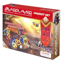 Магнітний констуктор MagPlayer 66 ед. (MPA-66): Кількість деталей, шт. 66