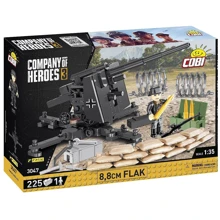 Конструктор COBI Company of Heroes 3 Зенітна гармата FlaK 88-мм, 225 деталей: Кількість деталей, шт. 225