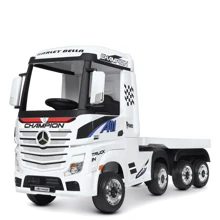 Детский электромобиль Грузовик Bambi Racer Mercedes с прицепом, белый (M 4208EBLR-1(2)): Вид грузовик