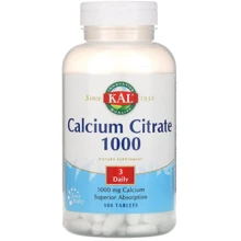 KAL Calcium Citrate Цитрат кальцію 1000 мг, 180 таблеток: Тип Кальций