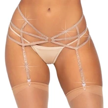 Пояс для чулок Leg Avenue Rhinestone garterbelt Nude One Size: Для кого Для женщин