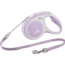 Поводок-рулетка Flexi New Comfort M до 20 кг 5 м бузковий (4000498042908): Тип шнура трос