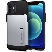 Чехол для iPhone Spigen Slim Armor Satin Silver (ACS01548) for iPhone 12 mini: Цвет серебристый