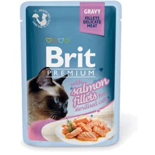 Влажный корм для стерилизованных кошек филе лосося в соусе Brit Premium Cat pouch 85 г (8595602518562): Тип паучи