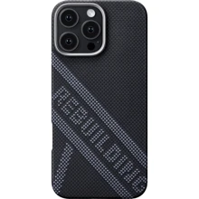 Чехол для iPhone Pitaka Re-TROS Tactile Woven Case Rebuilding for iPhone 16 Pro: Цвет черный