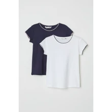 Футболка H&M 6422447 98-104 см разноцветная (2 шт.): Пол Девочка