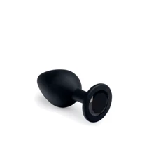 Анальний корок CRYSTAL Black Silicone, Black Diamond, M: Для кого унісекс