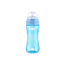 Пляшечка Nuvita для годування Mimic Cool 330 мл 4+ антиколікова блакитна (NV6052SKY): Матеріал пластик