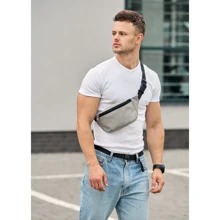Мужская поясная сумка Sambag Tirso MSH серая (80111030m): Пол Мужской