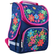Рюкзак школьный каркасный Smart PG-11 Flowers blue (554464): Возрастная группа от 7 до 14 лет