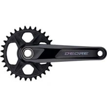 Шатуни Shimano FC-M6100-1 DEORE, інтегрована вісь, 175мм 32T 12-шв. CL-52мм без каретки (EFCM61001EXA2): Кількість зірок 1