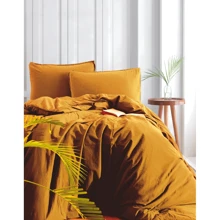 Комплект постільної білизни SoundSleep Stonewash Adriatic ранфорс євро гірчичний (93288781): Матеріал ранфорс