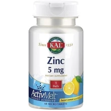 KAL Zink 5 mg Цинк со вкусом лимона 60 таблеток: Тип Цинк