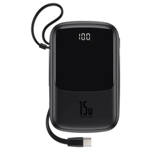Внешний аккумулятор Baseus Power Bank 10000mAh with USB-C Cable Q Pow Display 15W Black (PPQD-A01): Количество USB 3