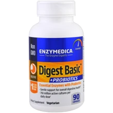 Enzymedica Digest Basic + Probiotics Ферменты и пробиотики 90 капсул: Тип Пищеварительные ферменты