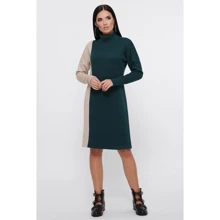 Платье FashionUp PL-1810A 42 зеленое повседневное до середины бедра: Состав Акрил, Нейлон, Полиэстер