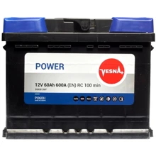 Автомобильный аккумулятор Vesna 60 Ah/12V Power Euro (0): Ёмкость, Ач 60