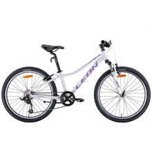 Велосипед 24" Leon JUNIOR AM Vbr 2022 (білий з бузковим): Діаметр коліс, дюймів 24