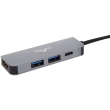 Адаптер Frime Adapter USB-C to USB3.0+USB2.0+PD+HDMI Space Grey (FH-4in1.201HP): Колір серый
