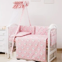Постельный комплект 8 эл. Twins Premium Glamour 4029-TGM-08, Moon pink, розовый: Тип постельный комплект
