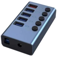 Адаптер Dynamode Adapter USB to 5xUSB3.0 Gray (DM-UH-P405-G): Колір серый