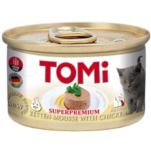 Влажный корм корм для котят TOMi For Kitten with Chicken со вкусом курицы мусс 5х85 г: Тип Влажный корм